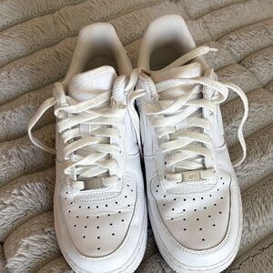 Nike Air Force One White Low-Top Leather Sneakers
